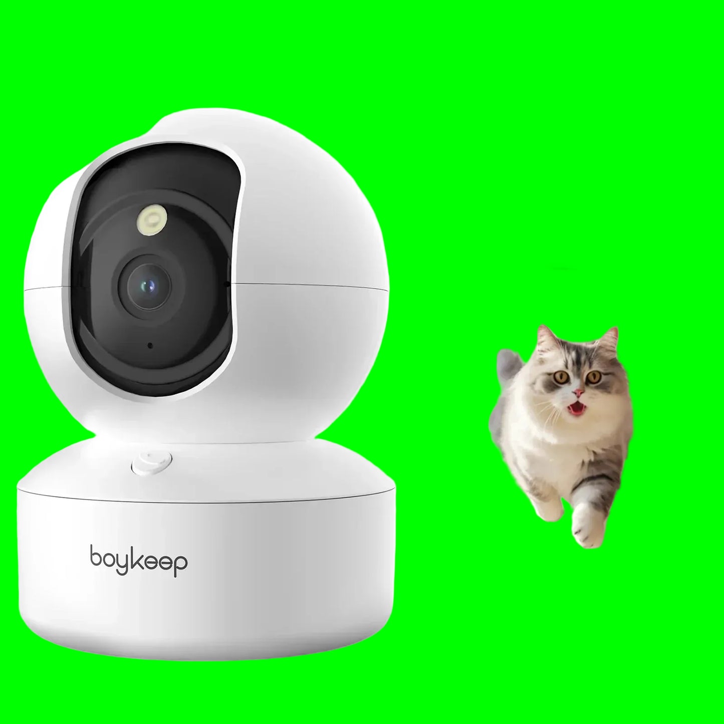 Boykeep 2K Pet Dog Camera with Phone App, 5G/2.4GHz WiFi Indoor Security Baby Camera, 360° Pan & Tilt, 2-Way Audio, Night Vision