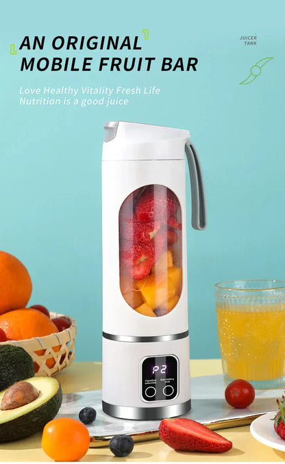 10 Blades Portable Fruit Juicer 450ml Capacity