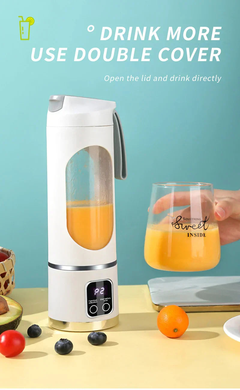 10 Blades Portable Fruit Juicer 450ml Capacity