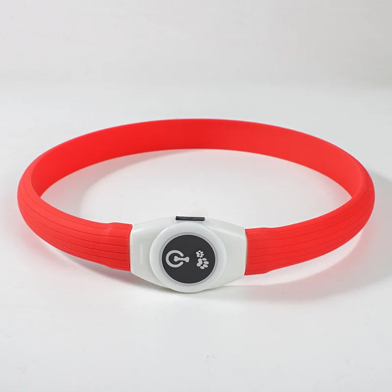New Led Luminous Dog Collar PVC Waterproof , For Large Medium Small Dogs Collar Usb Light Night Safety Pet Glowing Accessories