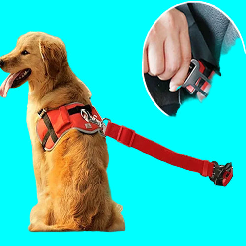 Adjustable Dogs Accessoires Pet Cat Dog Car Seat Belt Pet Seat Vehicle Dog Harness Lead Clip Safety Lever Traction Dog Collars