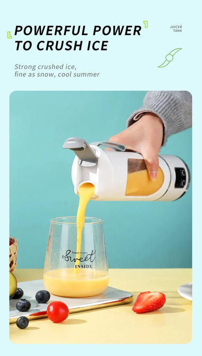 10 Blades Portable Fruit Juicer 450ml Capacity