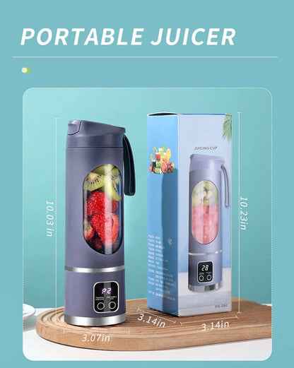 10 Blades Portable Fruit Juicer 450ml Capacity