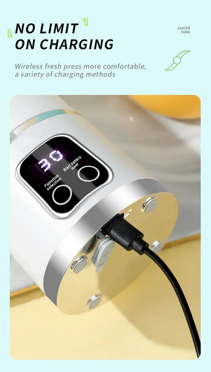 10 Blades Portable Fruit Juicer 450ml Capacity