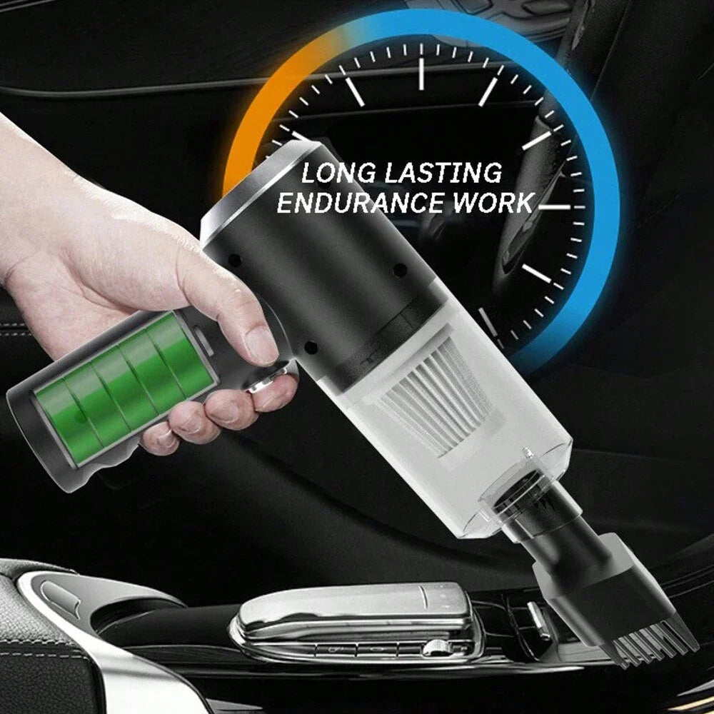 1PC Wireless Vacuum Cleaner 120W High Power Black Dual Use for Home And Car Powerful Portable Handheld Vacuum