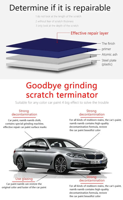 Upgraded Nano Magic Car Scratch Remover Cloth Multipurpose Scratch Repair Cloth for Car Paint Scratch Repair