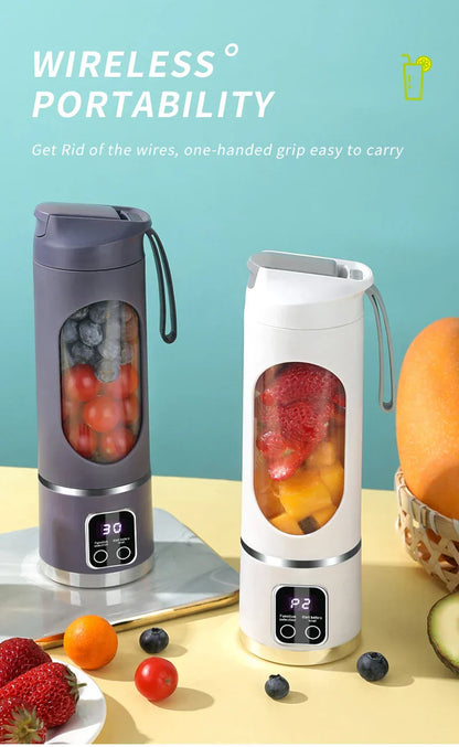 10 Blades Portable Fruit Juicer 450ml Capacity