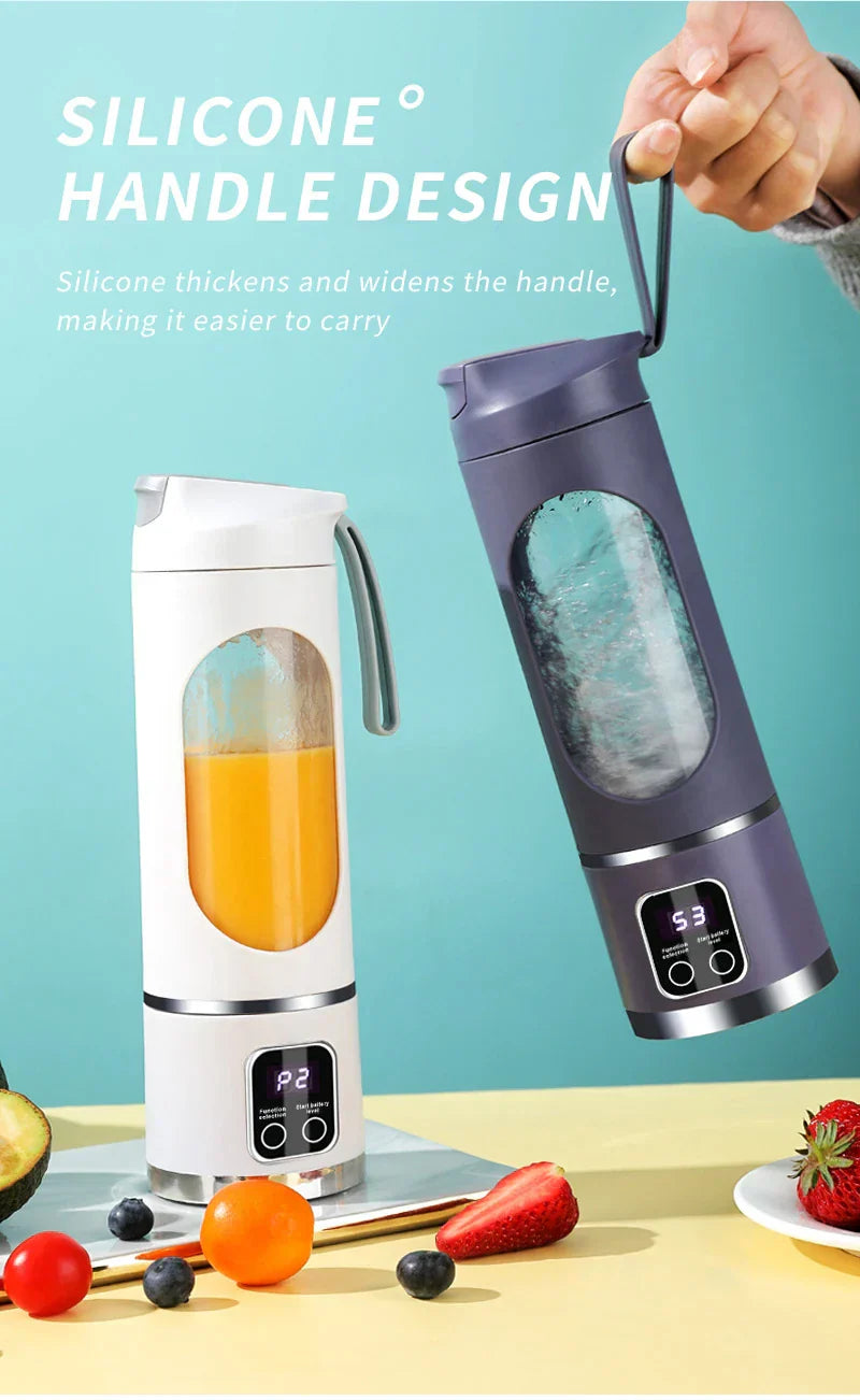 10 Blades Portable Fruit Juicer 450ml Capacity